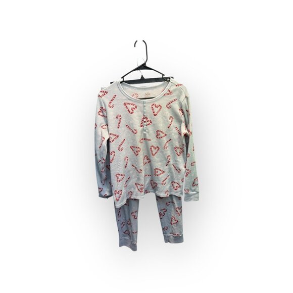 Justice Candy Cane Heart Pajama Set – Girls’ Size 14/16 Plus - Picture 2 of 3